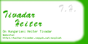 tivadar heiter business card